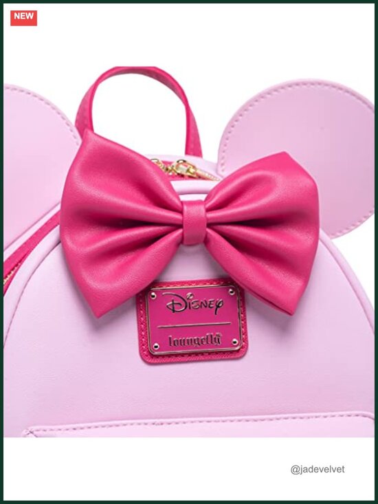 Disney Minnie Mouse Classic Series Mini Backpack Faux Leather Quilted Studded main image 5